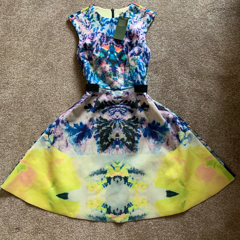 H&M watercolor abstract floral conscious scuba
